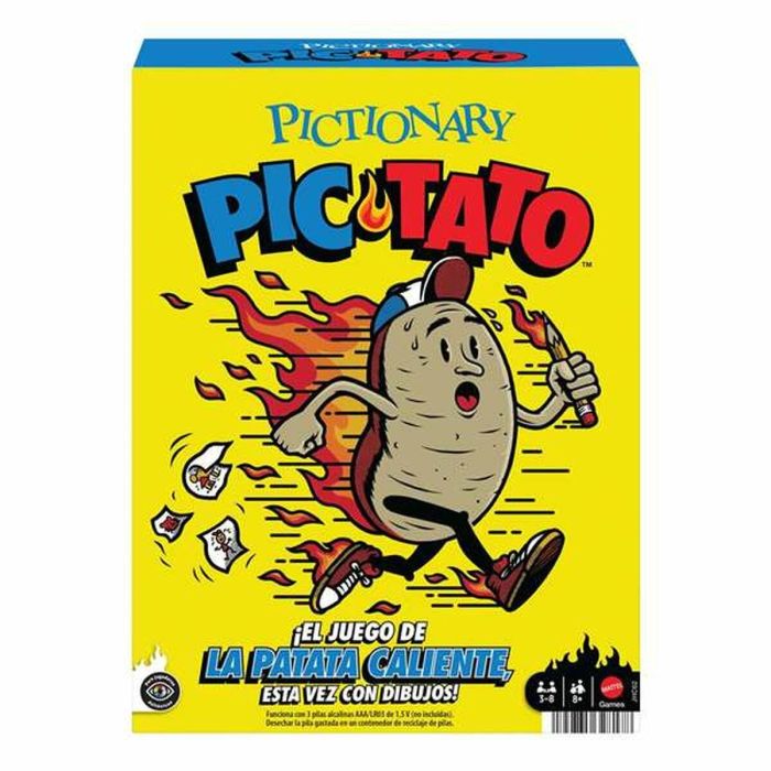 Mattel Juego Pictionary Pictato - Juego de mesa familiar para 8+ años, requiere pilas AAA Mattel Juego Pictionary Pictato - Juego de mesa familiar para 8+ años, requiere pilas AAA