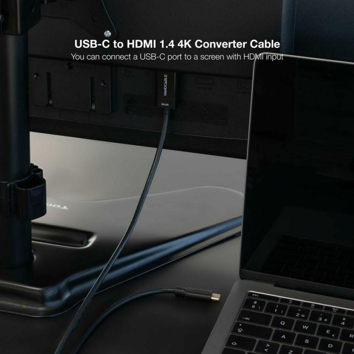 Nanocable 10.15.5135 Cable Conversor USB-C a HDMI 1.4 4K 30Hz Thunderbolt 3 5m Negro 4