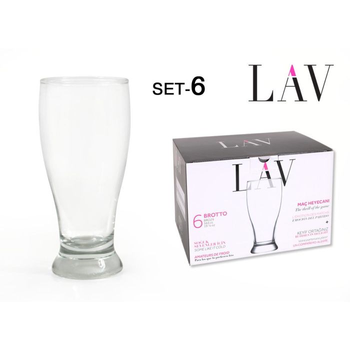 Set de 6 Vasos de Cerveza Brott 565 cc - Lav (4 Cajas) Set de 6 Vasos de Cerveza Brott 565 cc - Lav (4 Cajas)