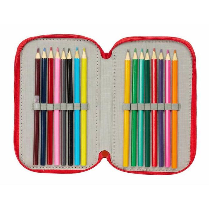 Safta Plumier triple 37 piezas Mickey Mouse 12,5x19,5x5,5cm 2