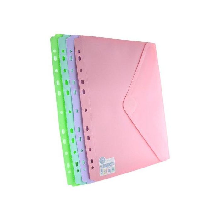Dosier Sobre Office Box Pp V-Lock A4+ Blush Multitaladro Surtido (4 Col.) 10 unidades