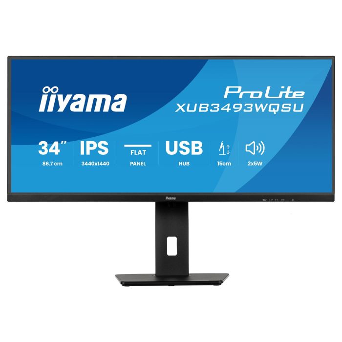 IIYAMA XUB3493WQSU-B6 86,4 cm (34") 3440 x 1440 Pixeles UltraWide Quad HD LED 1 ms Negro