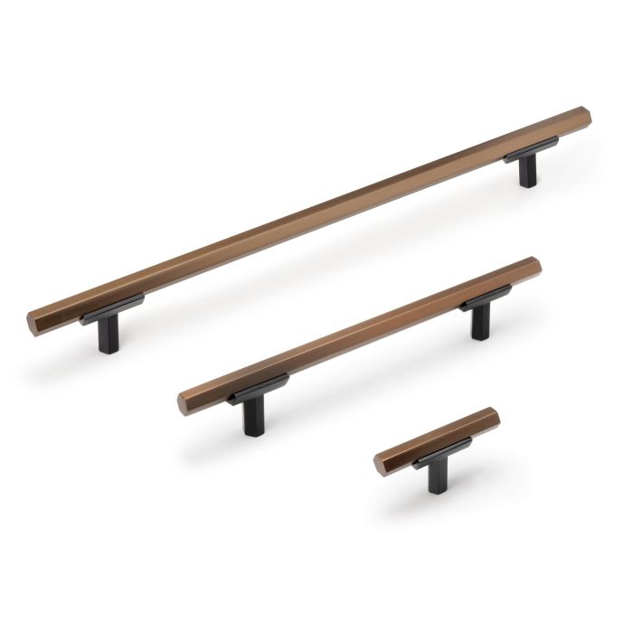 Emuca Lote de 5 tiradores para mueble Riad, L232mm, intereje 192mm, Aluminio, Bronce 13 Emuca Lote de 5 tiradores para mueble Riad, L232mm, intereje 192mm, Aluminio, Bronce 13