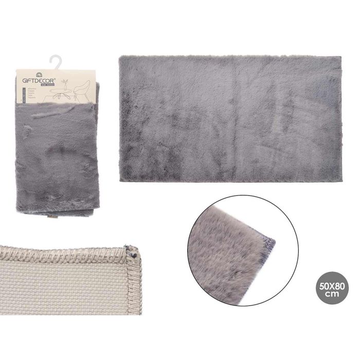 Alfombra Rabbit 50X80 Cm Gris Oscuro Giftdecor (6 Unidades) Alfombra Rabbit 50X80 Cm Gris Oscuro Giftdecor (6 Unidades)