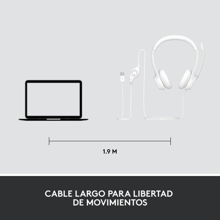 Auriculares Logitech H390 Blanco 2