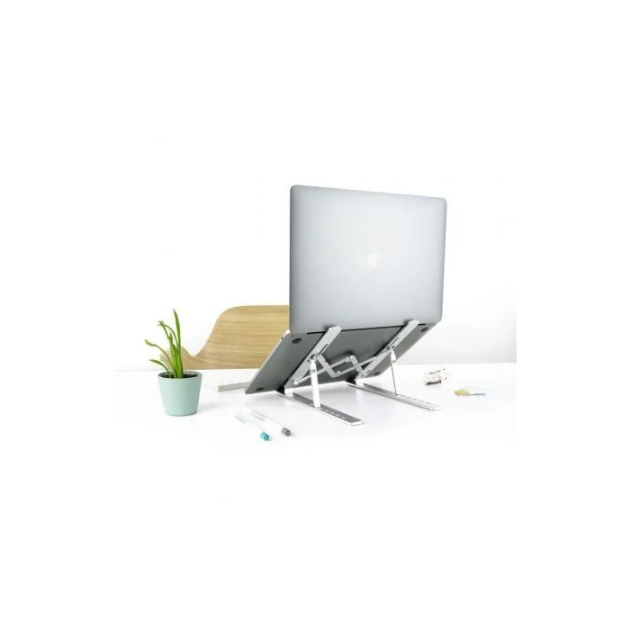 TooQ TQLRS0033-AL Soporte para Portátiles hasta 15" y Tablets Elevador Plegable Plata