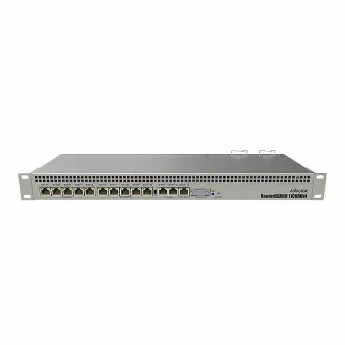 Mikrotik RB1100AHx4 Router Gigabit Ethernet 10/100/1000 Mbps, para Rack 1U, Acero Inoxidable y PoE 0 Mikrotik RB1100AHx4 Router Gigabit Ethernet 10/100/1000 Mbps, para Rack 1U, Acero Inoxidable y PoE 0