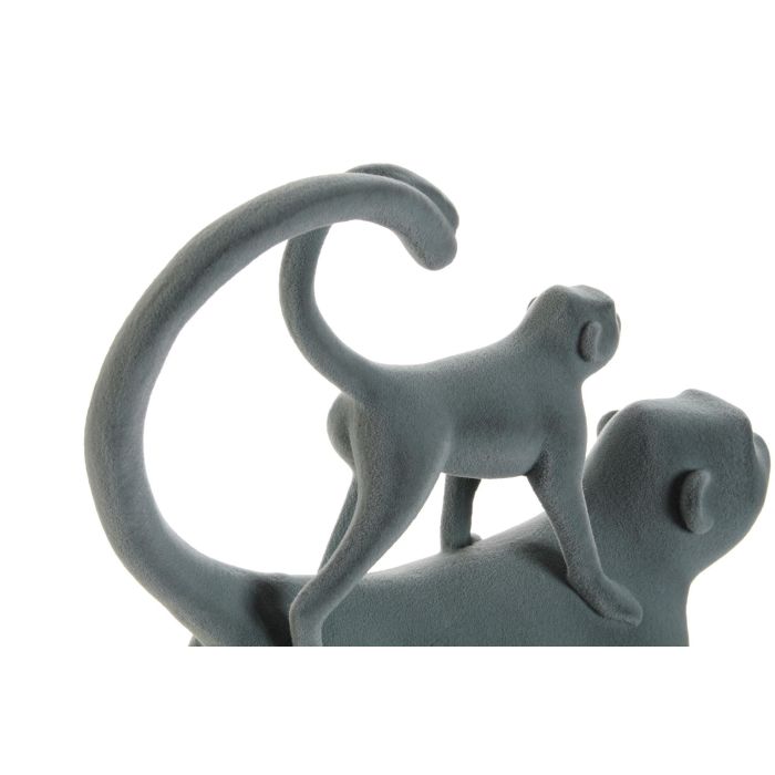 DKD Home Decor Figura Decorativa de Monos Tropicales en Resina Verde Rosa, Medidas 8 x 27.5 x 22.5 cm, Pack de 2 Unidades 2