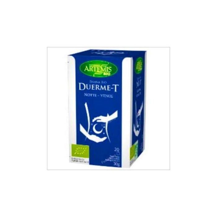 ARTEMIS BIO Tisana Duerme T Ecológica con Melisa, Tila y Anís Verde, Sabor Cítrico y Afrutado, 20 Bolsitas