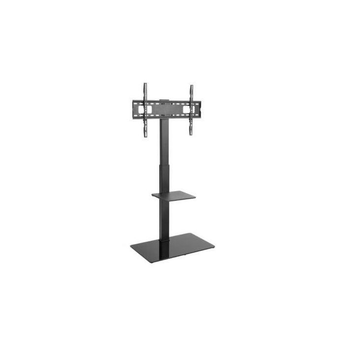 AISENS - SOPORTE DE SUELO ECO CON BANDEJA DVD PARA MONITOR/TV 40KG DE 37-70, NEGRO