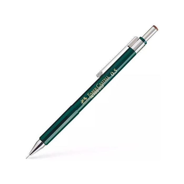 Faber Castell Portaminas Tk-Fine 9715 0,5 mm con Goma Integrada y Guía Rígida para Dibujos Precisos