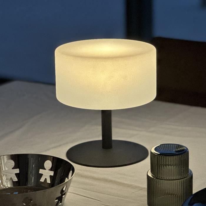 Lámpara de mesa inalámbrica - LUMISKY - ATLAS Rock - Al. 20 cm - Base de acero - Gris - LED blanco cálido y blanco 3 Lámpara de mesa inalámbrica - LUMISKY - ATLAS Rock - Al. 20 cm - Base de acero - Gris - LED blanco cálido y blanco 3