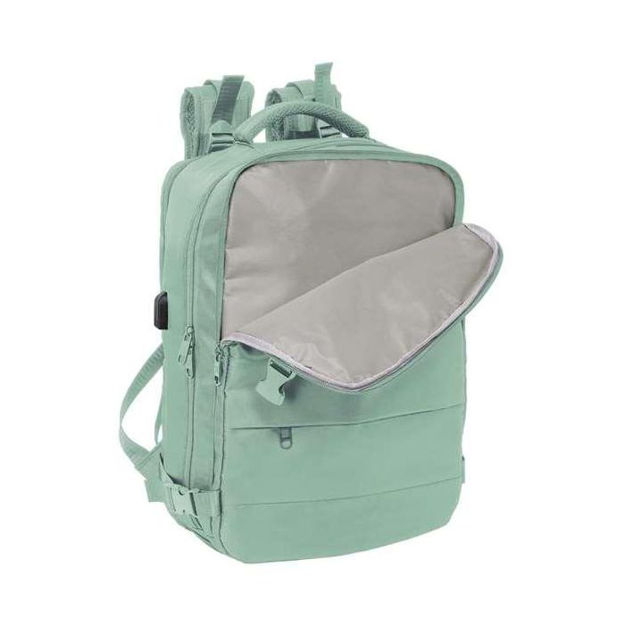 Mochila Escolar Safta Verde pastel Azul 4