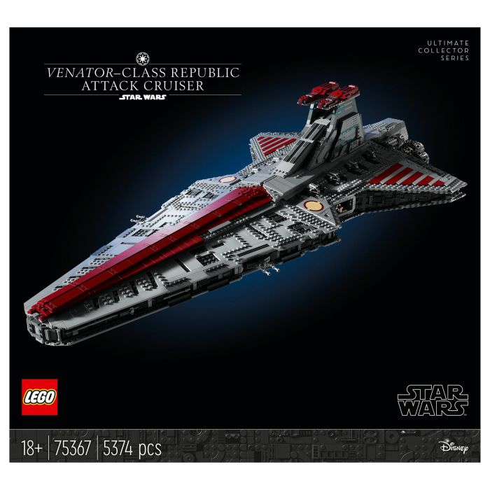 LEGO Star Wars Crucero de Ataque Clase Venator de la República 75367 5374 Piezas