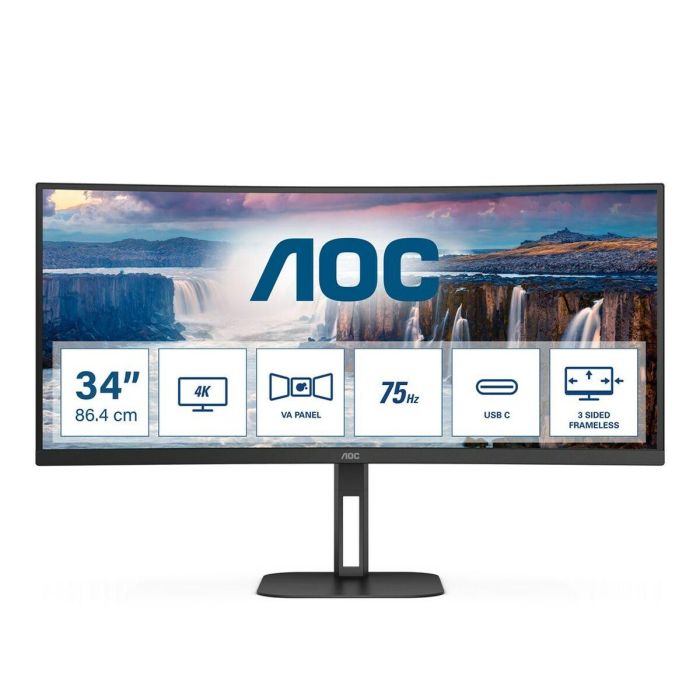Monitor AOC CU34V5C/BK Wide Quad HD 34" 11 Monitor AOC CU34V5C/BK Wide Quad HD 34" 11
