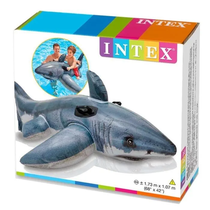 Intex Figura Hinchable Tiburón Blanco 173x107 cm (+ 3 años) 2 Intex Figura Hinchable Tiburón Blanco 173x107 cm (+ 3 años) 2