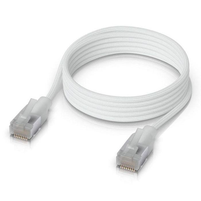 Ubiquiti Premium, Cat 6A, RJ45/RJ45, 10 GbE, PoE++, translucent/white, braided, 1 m 1