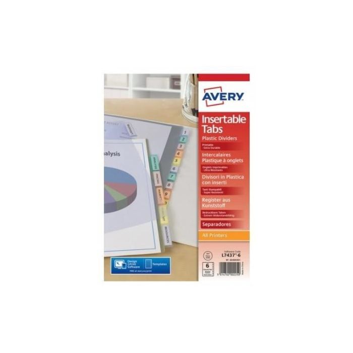 Avery Índices Separadores 12 Pestañas A4 Colores Transparentes Polipropileno Avery Índices Separadores 12 Pestañas A4 Colores Transparentes Polipropileno