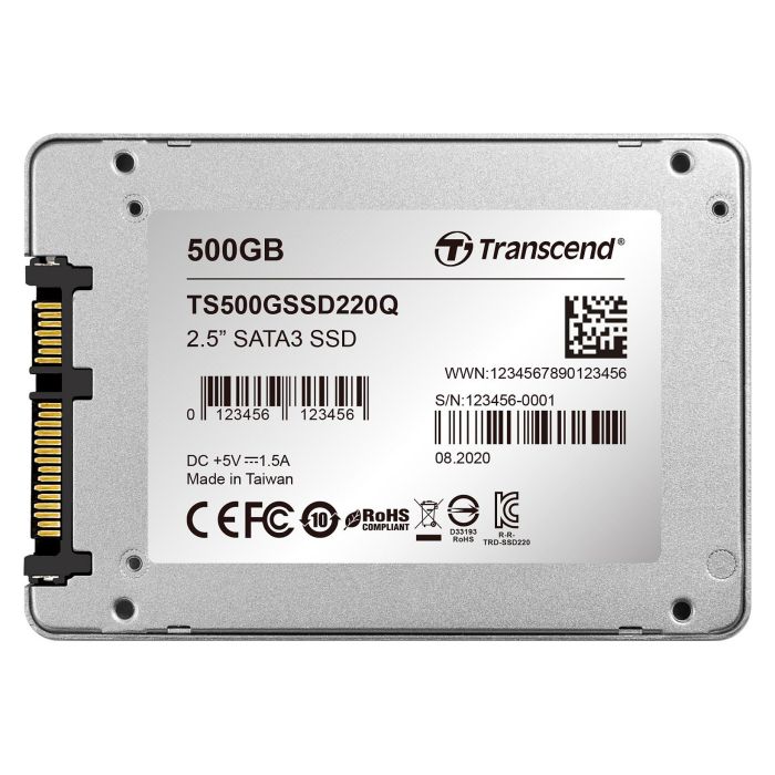 Transcend SSD220Q 500GB 2.5" SATA III SSD 5