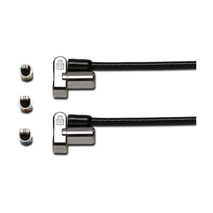 Kensington Candado de seguridad 3 en 1 universal Twin Head con cable y llave de acero al carbón para portátiles 2