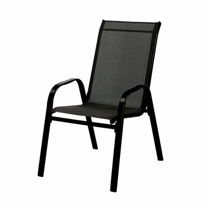 Marbueno Silla de Jardin Acero Negro 91X54X65 cm 10467