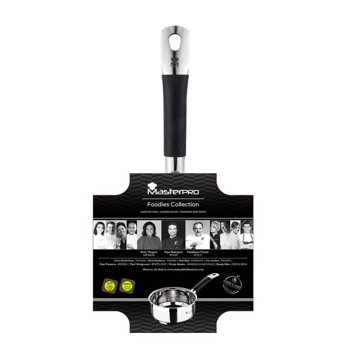 Masterpro Cazo Foodies Bgmp-1500-bk 1,3L Ø16x7,5cm Acero Inoxidable para Inducción, Gas, Eléctrico 1