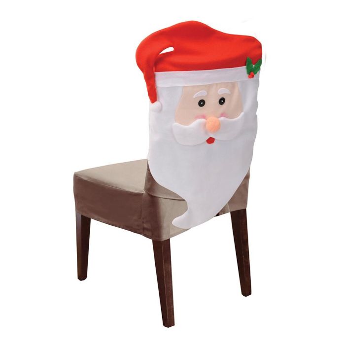 Null Funda de silla Santa Claus, fieltro, 45x73cm 0 Null Funda de silla Santa Claus, fieltro, 45x73cm 0