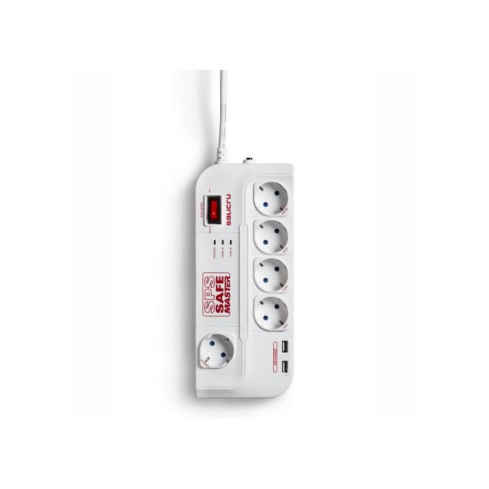 Regleta Enchufes 5 Tomas con Interruptor Salicru SPS SAFE Master 250 V
