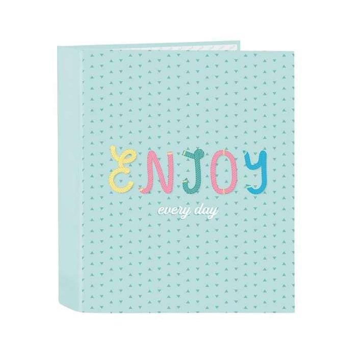 Carpeta de anillas BlackFit8 Enjoy Verde A4 27 x 33 x 6 cm Carpeta de anillas BlackFit8 Enjoy Verde A4 27 x 33 x 6 cm