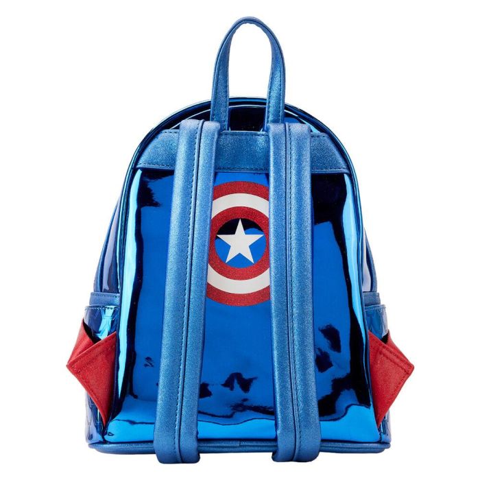 Mochila metallic Capitan America Marvel Loungefly 26cm 2 Mochila metallic Capitan America Marvel Loungefly 26cm 2
