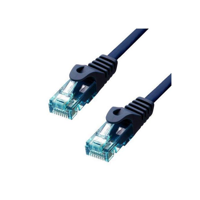 ProXtend Cable Ethernet CAT6A U/UTP LSZH Cobre Puro AWG 24 para Rendimiento Óptimo, Conectores 50µ" Oro, Soporta PoE+, Azul, 15m