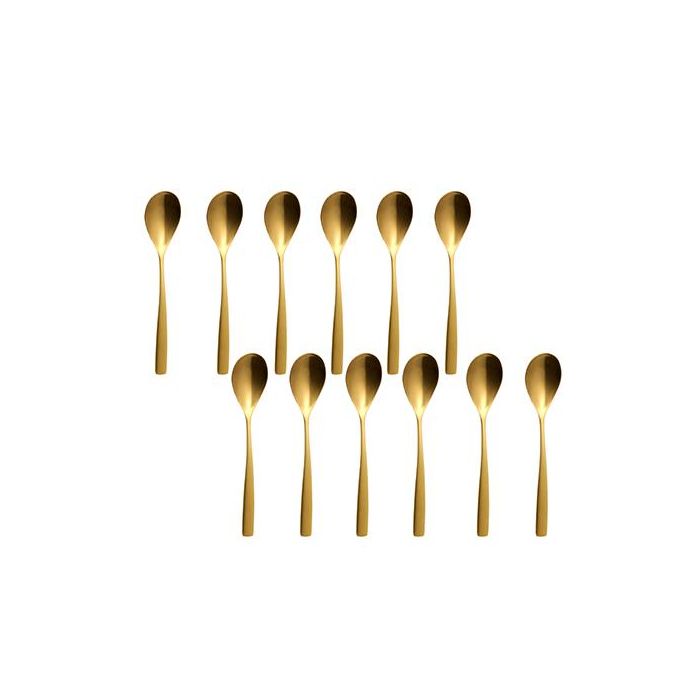 Sinxelo Satin Oro Cuchara Moca 110 Mm (12 Unidades) 2 Sinxelo Satin Oro Cuchara Moca 110 Mm (12 Unidades) 2