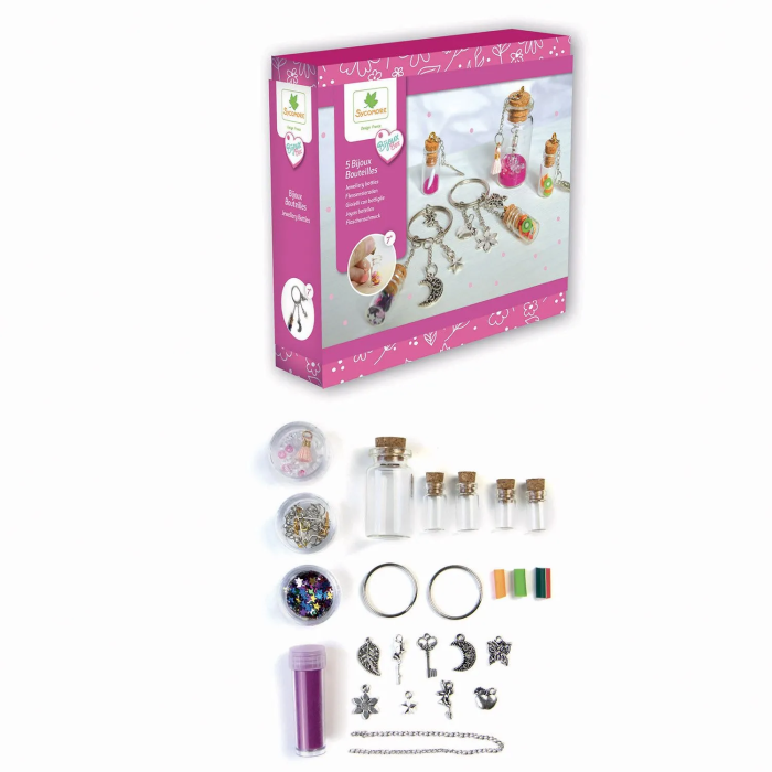 Sycomore Kit de Manualidades para Crear Botellas de Joyería y Mini Decoraciones con Accesorios 3