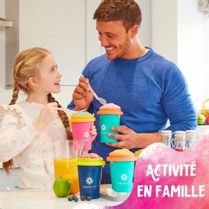 Vaso para Hacer Helados y Granizados con Recetas Bandai Chillfactor Granita Mug Rose Plástico 2