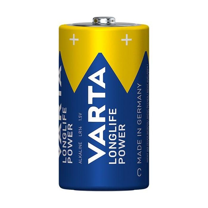 Pila varta alkalina longlife power c - lr14 (blister 2 unid.) ø26,2x50mm 2