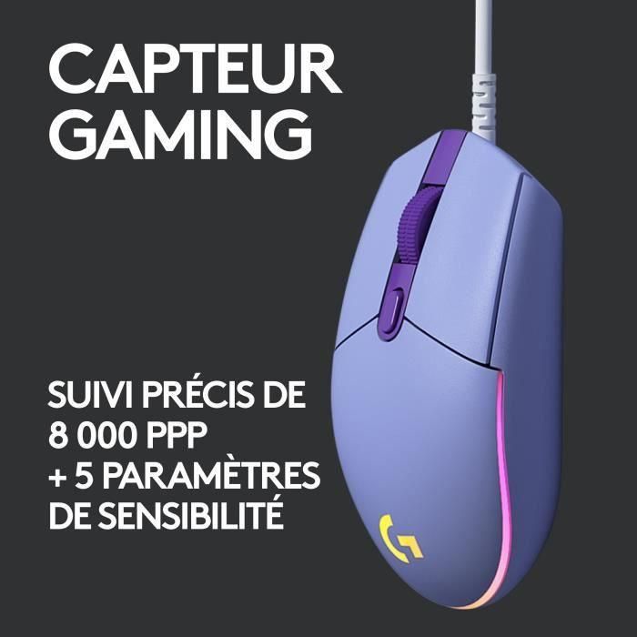 Ratón Gaming con Cable - LOGITECH G - G203 - LIGHTSYNC - RGB - Color Lila 2 Ratón Gaming con Cable - LOGITECH G - G203 - LIGHTSYNC - RGB - Color Lila 2