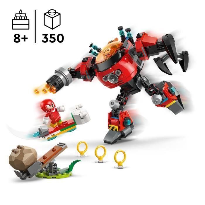 LEGO 77005 Sonic the Hedgehog Knuckles vs. Meca Egg Crusher del Dr. Eggman, Set de Construcción con Figuras y Anillos 1 LEGO 77005 Sonic the Hedgehog Knuckles vs. Meca Egg Crusher del Dr. Eggman, Set de Construcción con Figuras y Anillos 1