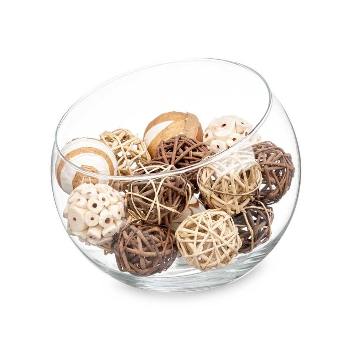 Set Bolas Pequeñas Giftdecor - 2 Modelos Surtidos, Madera y Fibra Natural, 9x25x8 cm (12 Unidades) 3 Set Bolas Pequeñas Giftdecor - 2 Modelos Surtidos, Madera y Fibra Natural, 9x25x8 cm (12 Unidades) 3