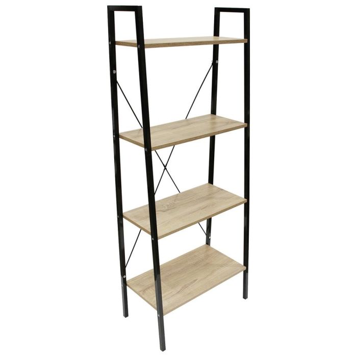 Home Deco Factory Estantería Loka 4 baldas madera contrachapada y metal 60x32,5 cm altura 148 cm