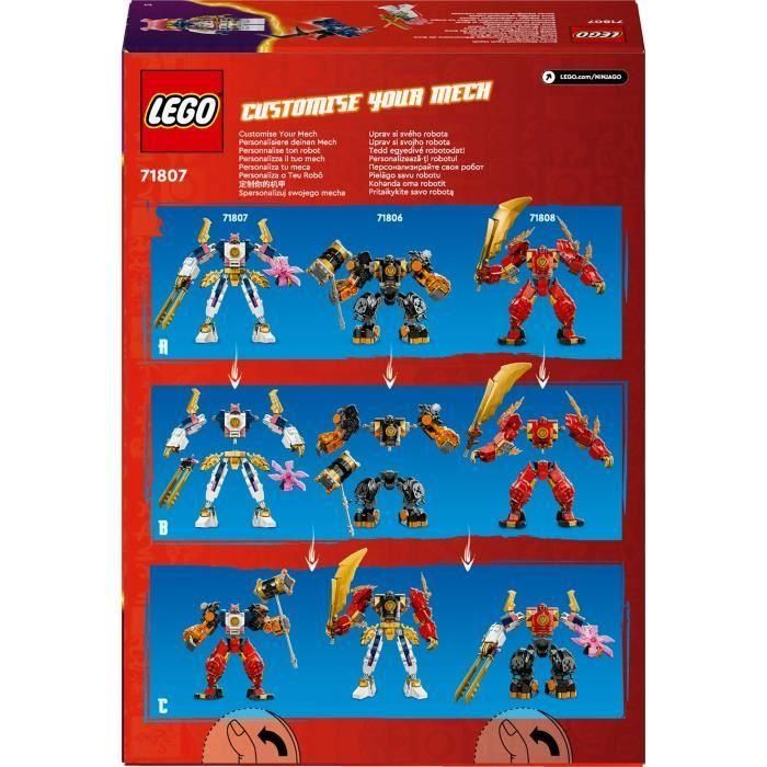 LEGO 71807 NINJAGO Robot Elemental Tecnológico de Sora, Juguete de Construcción para Niños con Minifigura de Sora 4 LEGO 71807 NINJAGO Robot Elemental Tecnológico de Sora, Juguete de Construcción para Niños con Minifigura de Sora 4