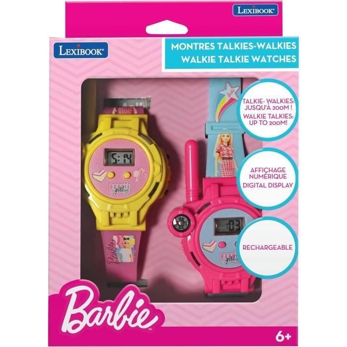 Barbie Reloj Digital 2 en 1 con Función Walkie-Talkie, Alcance 200m, Brújula, Linterna, Temporizador y Batería USB Recargable 4 Barbie Reloj Digital 2 en 1 con Función Walkie-Talkie, Alcance 200m, Brújula, Linterna, Temporizador y Batería USB Recargable 4