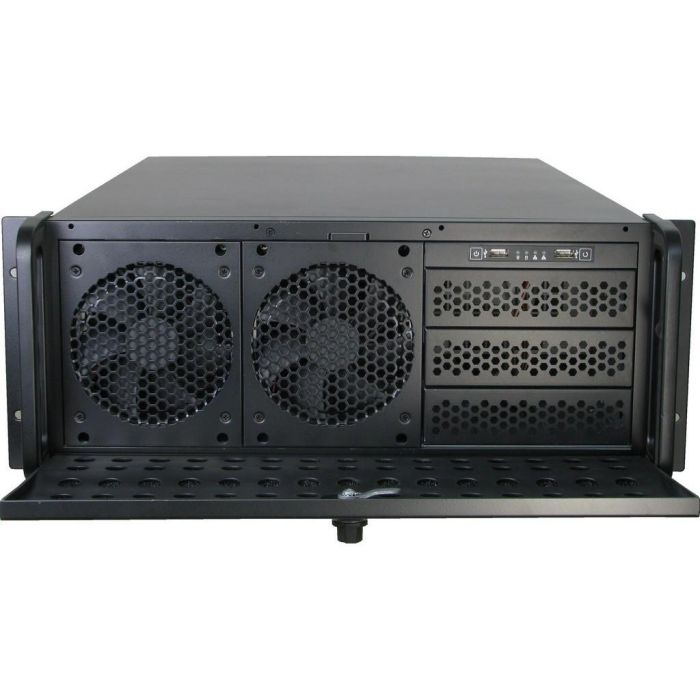 Inter-Tech 4U-4129L Rack Servidor 4U 19" Metálico ATX EATX Micro ATX con 3 bahías 5.25" y 8 bahías 3.5" USB 2.0 2