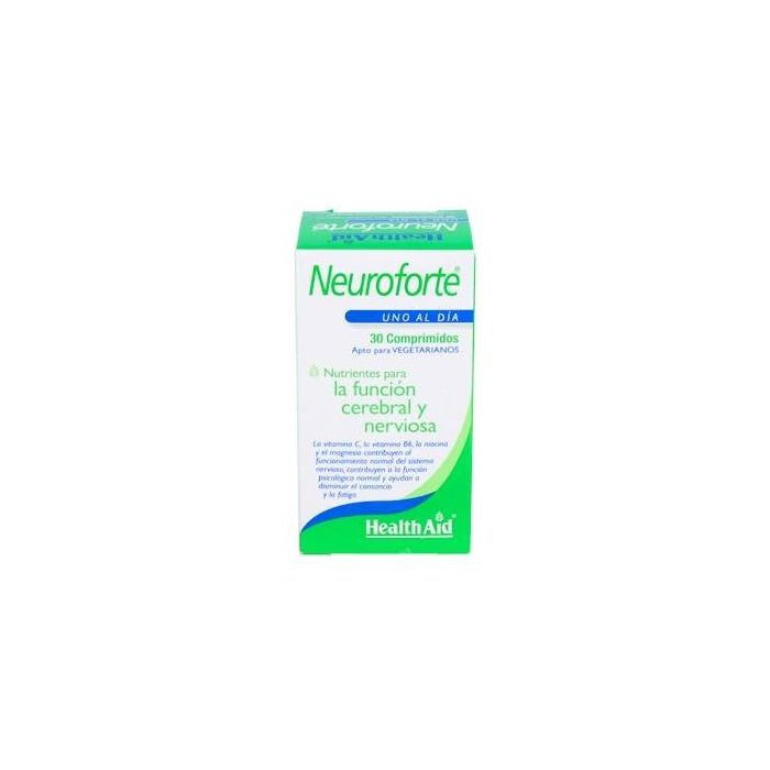 HEALTH AID Neuroforte 30 Comprimidos. Suplemento Magnesio, Aminoácidos, Vitaminas B, Ginkgo. Apoyo Nutricional Sistema Nervioso.