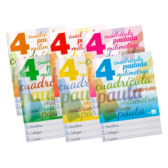 Liderpapel Libreta Pautada Cuadriculada 4mm 32 Hojas A5 70g Cartoncillo