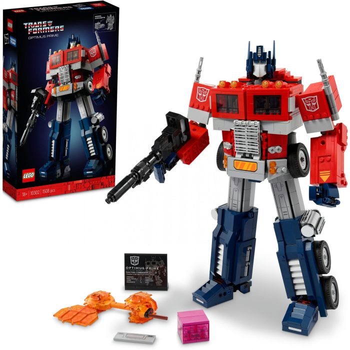 LEGO 10302 Icons Optimus Prime Transformers Modelo Detallado Robot Autobot 2 en 1 Transformable de Robot a Camión 11