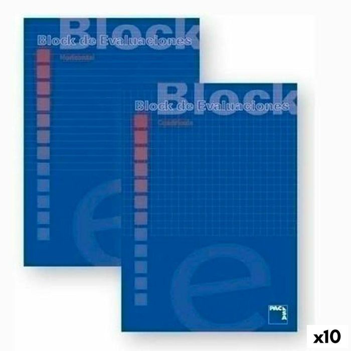Bloc de Notas Pacsa Azul A4 50 Hojas 4 mm (10 Unidades) Bloc de Notas Pacsa Azul A4 50 Hojas 4 mm (10 Unidades)