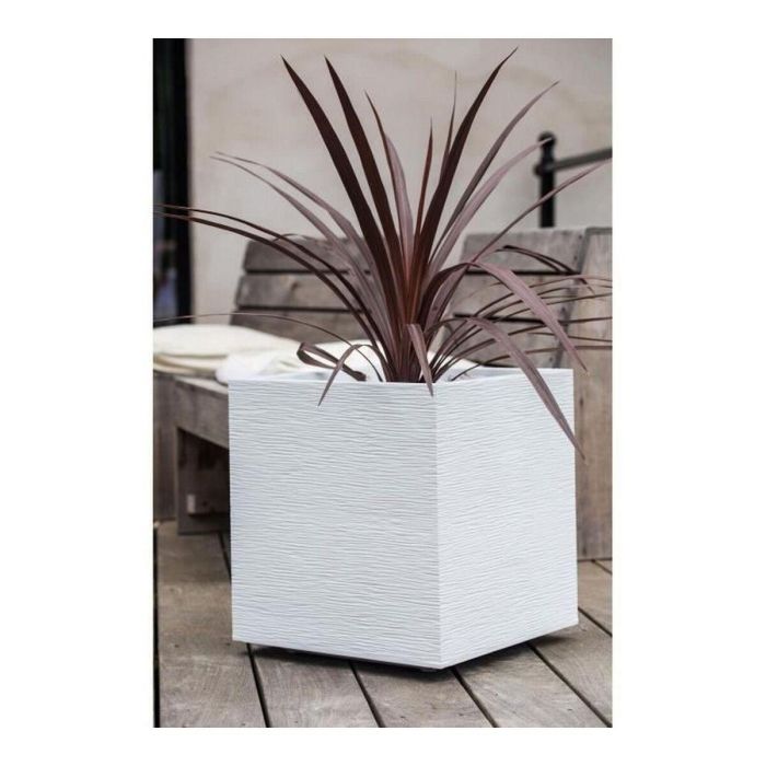 EDA Maceta cuadrada Graphit 39x39x43 cm, 35 L, Ceruse blanco, Anticongelante, Anti-UV, Interior/Exterior 3 EDA Maceta cuadrada Graphit 39x39x43 cm, 35 L, Ceruse blanco, Anticongelante, Anti-UV, Interior/Exterior 3