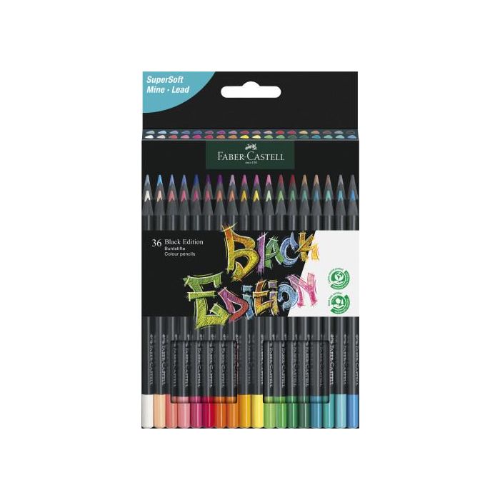 Lapices De Colores Faber-Castell Black Edition Estuche De 36