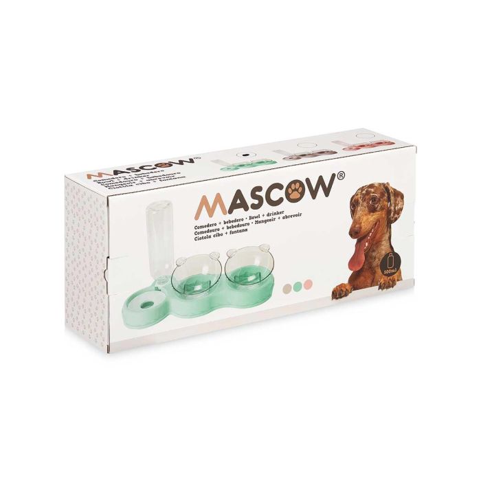 Comedero Plastico Doble Bebedero Surtidos Mascow 38X23CM (12 Unidades) 2 Comedero Plastico Doble Bebedero Surtidos Mascow 38X23CM (12 Unidades) 2