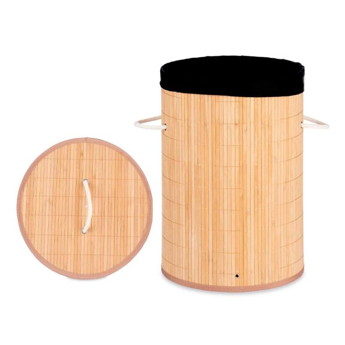 Pongotodo Bambu Redondo Tela Negra 35 X 50 Cm Kipit (4 Unidades) 4 Pongotodo Bambu Redondo Tela Negra 35 X 50 Cm Kipit (4 Unidades) 4